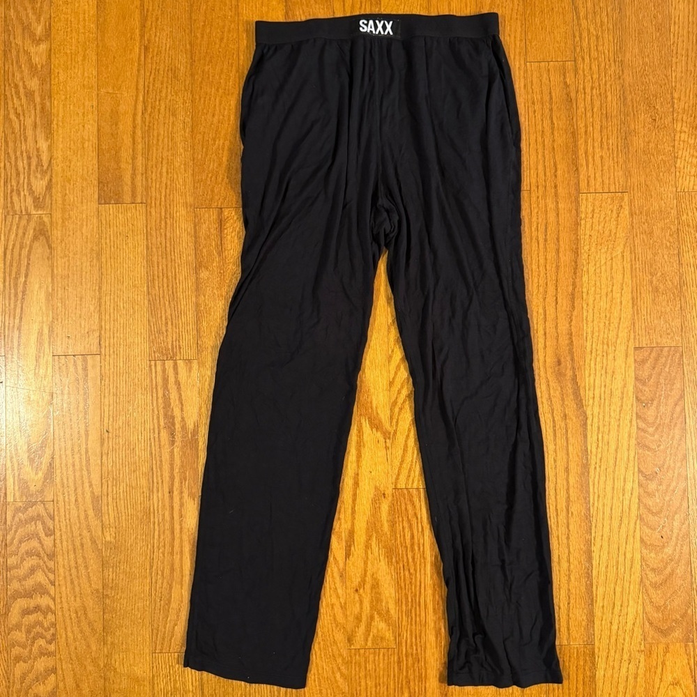 Saxx Black Sweatpants Relaxed Fit Joggers Size M